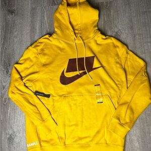 Nike Men's Yellow Hoodie not a sample sz large